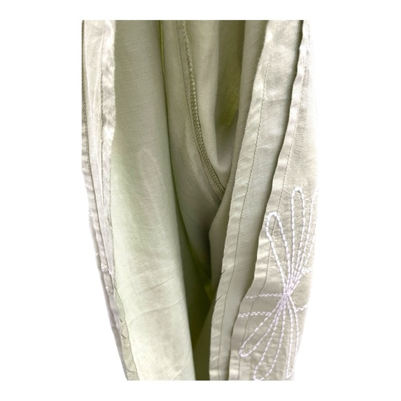 CHAKERIS Cut Out Maxi Dress WHIPSTITCH Embroidered Palm Tree Charleston Madison - Picture 5 of 6